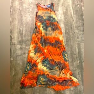 Tie-dyed maxi dress , medium